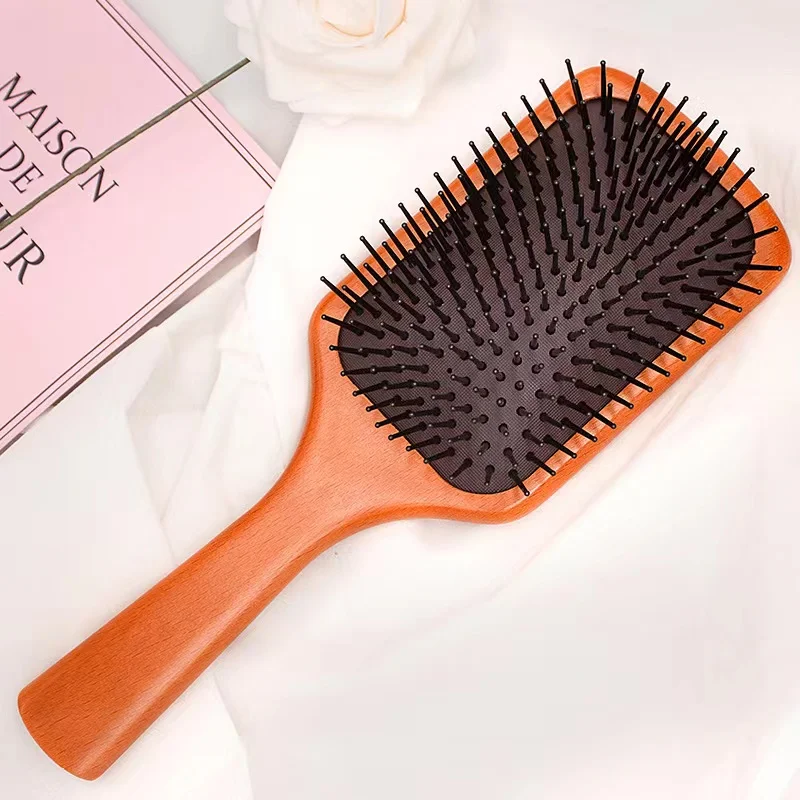 Massage Comb Factory Natural Soft Bristles Hair Brush Small Wood Hair Massage Brush And Comb Set