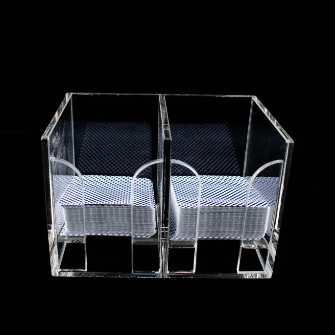 YH Two Sides Storage Acrylic Box Playing Cards Discard Holden Transparent Box