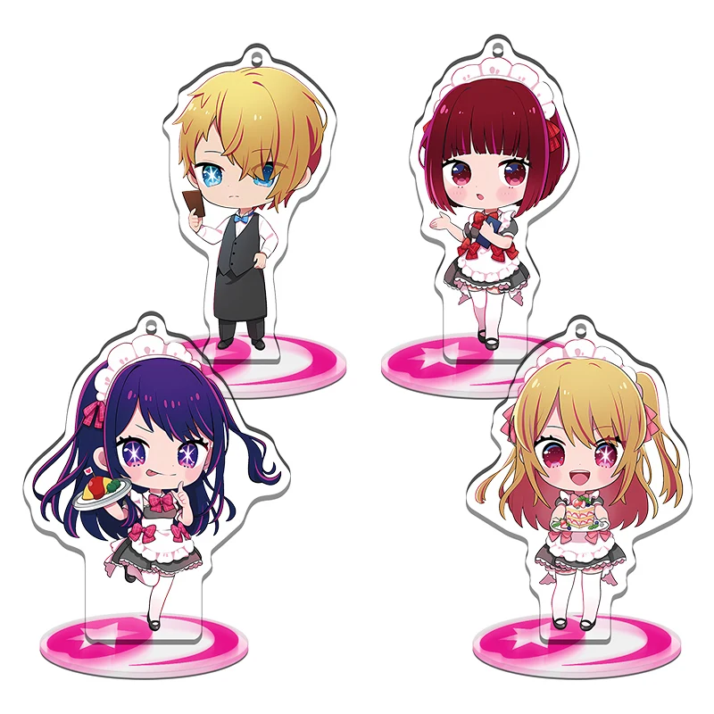 8CM Oshi No Ko 2 Mother and Children HoshinoAi Japan Aquamarine Ruby Anime Animation Acrylic Standee Figures Pendant Keychain