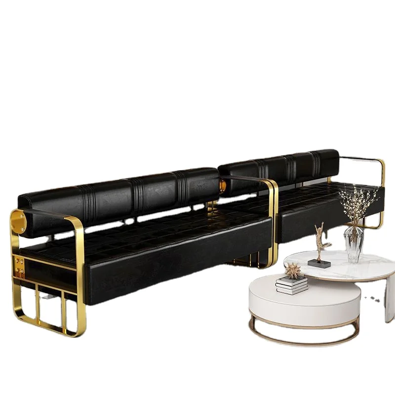 Office Small Apartment Barber Shop Sofa Waiting Strip Fashion Rest Sofa Cosmetology Shop Waiting Area Sofa salon chairs