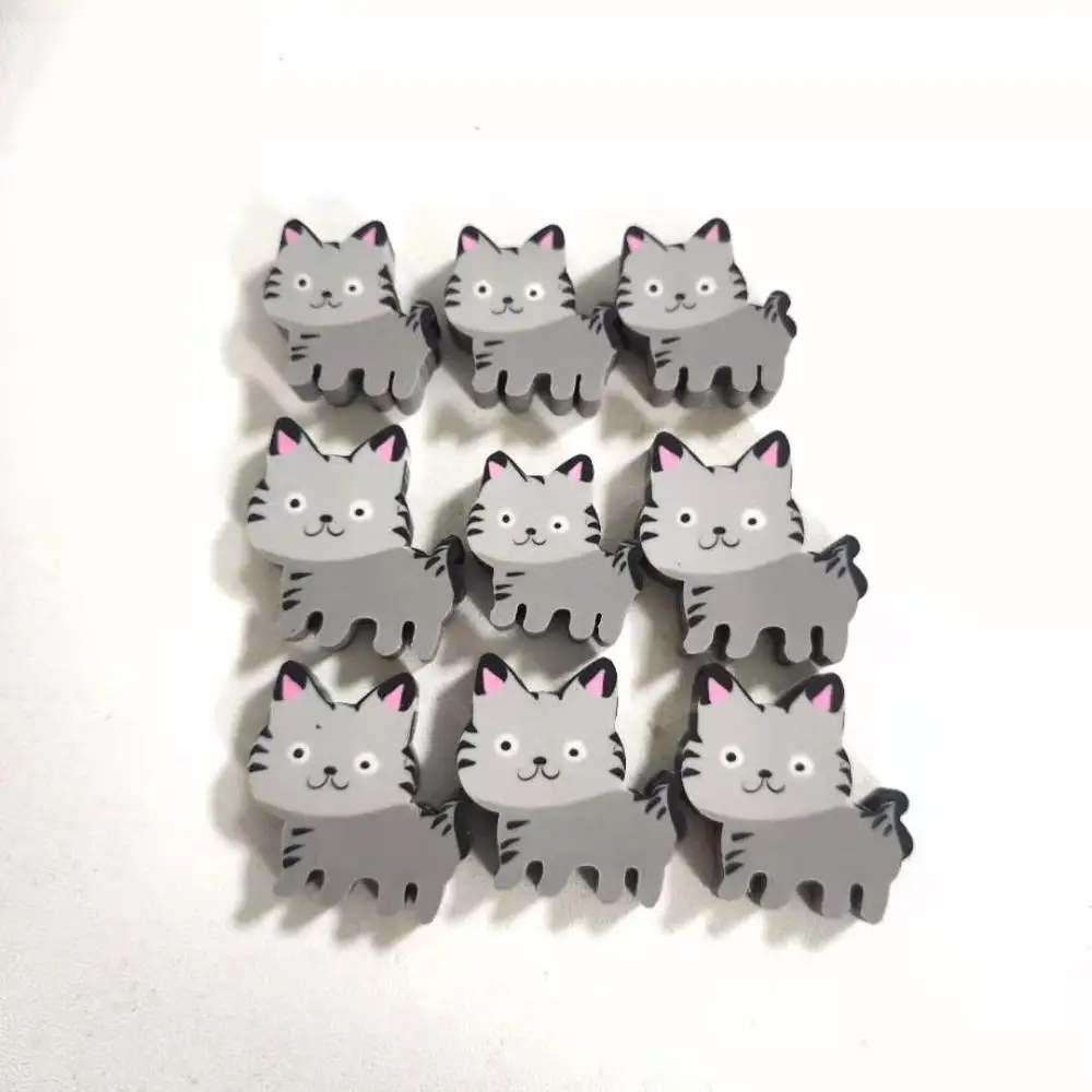 Creative and cute  cat  shaped  TPR environmental eraser customization