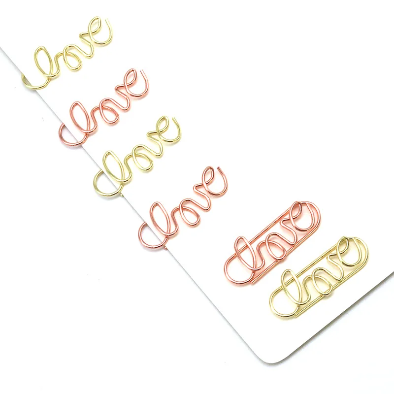 Paperclips Bookmark Manufacturer Office Metal Wire Bookmark Love Giant cute Assorted colors bookmarks planner clips metal paper