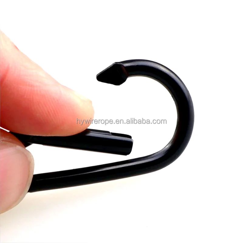 No. 5 S-shape electrophoretic black matte aluminum alloy mountaineering buckle bag buckle connection pendant