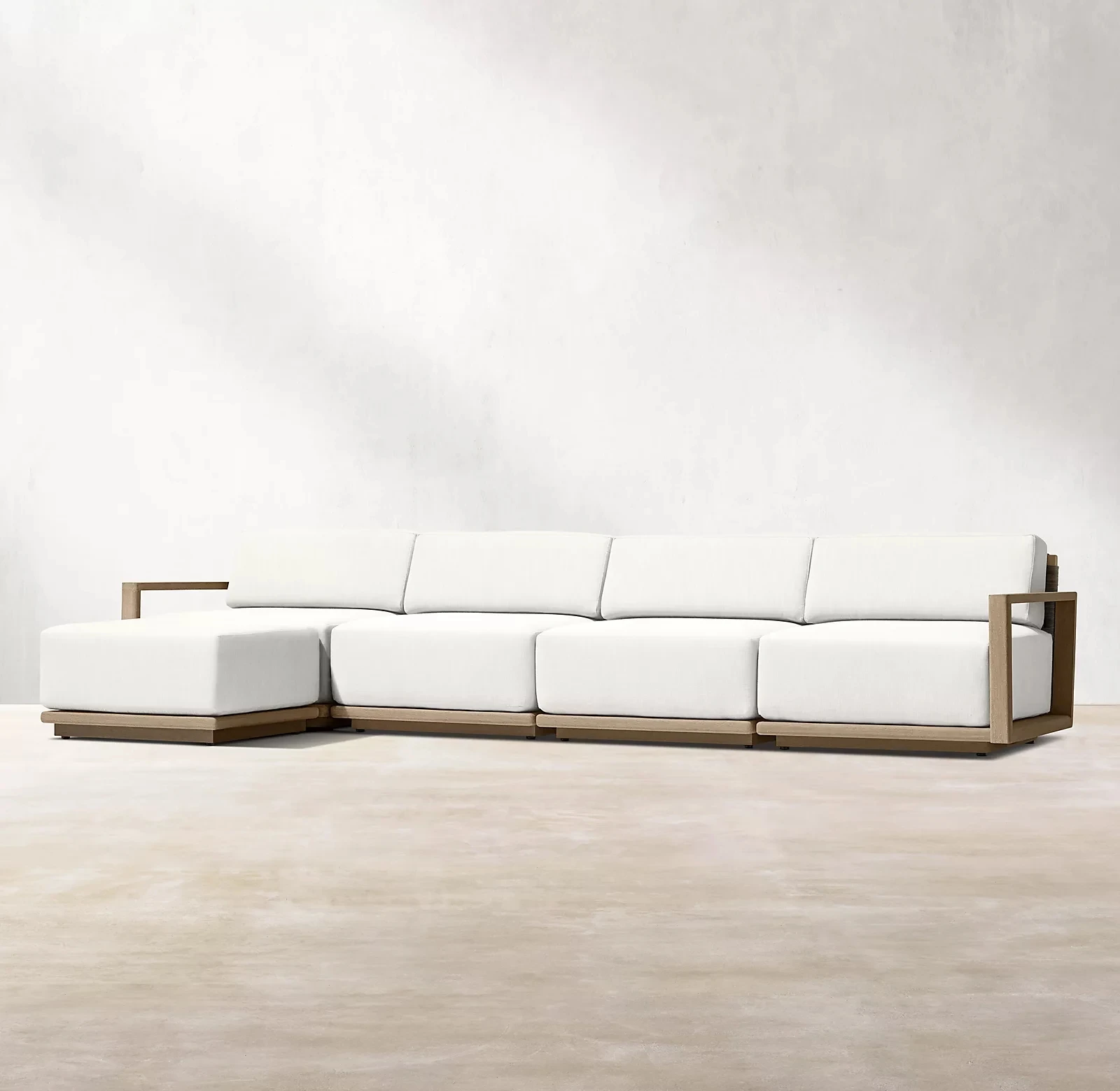 Outdoor Garden Courtyard Teak Weaving Vine Sofa Outdoor Terrace Villa Hotel Terrace Modern Furniture