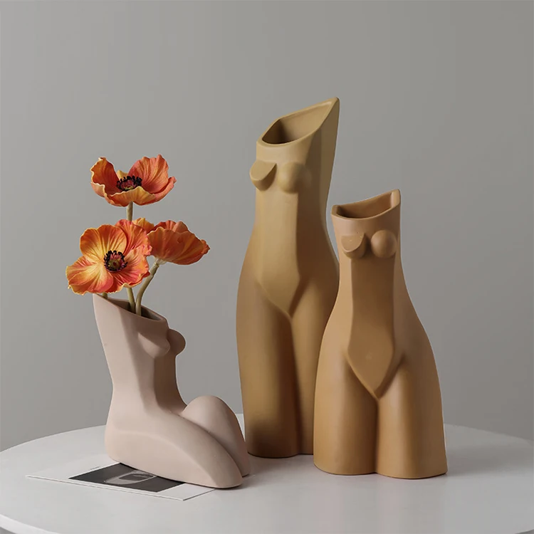 Wholesale Ceramic Wedding Centerpieces Floral Bust Lady Woman Female Girl Body Flower Vase