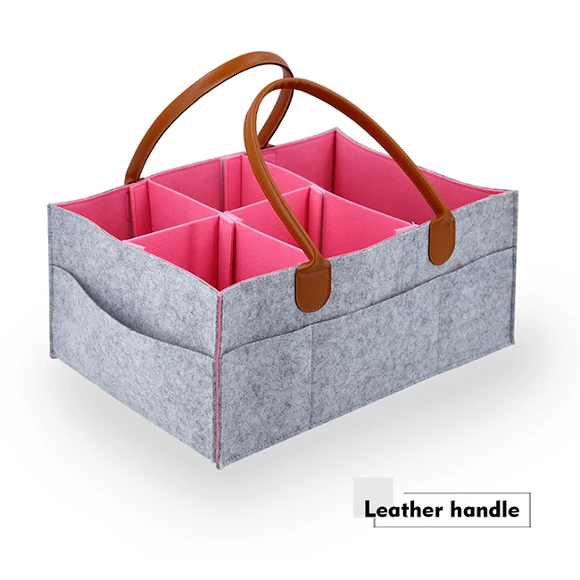 Felt Baby Diaper Caddy Organizer by Family Top Choice Unisex Holder Bag for Newborn Essentials Storage bin