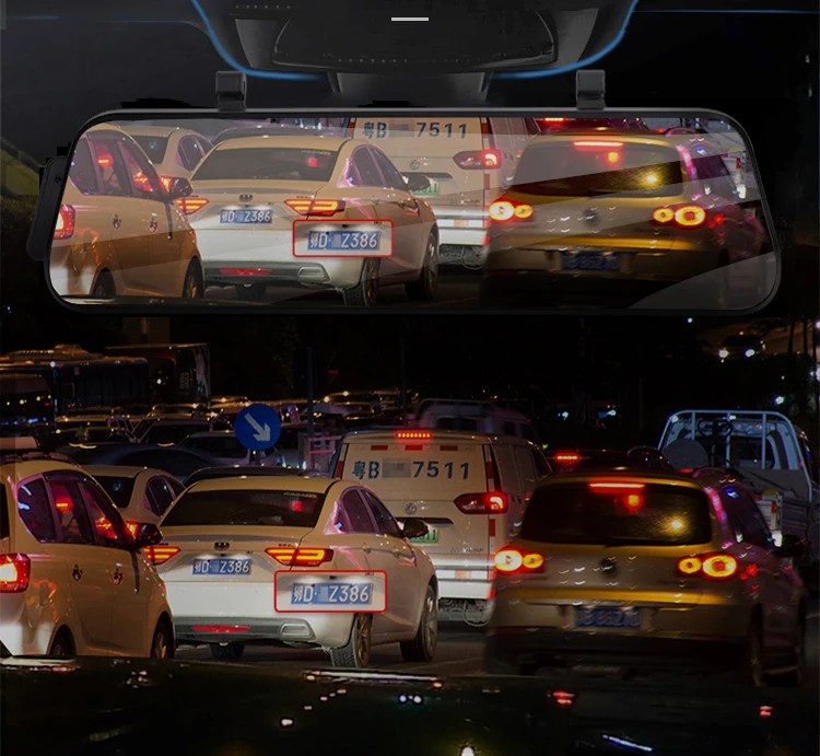 Автомобильный видеорегистратор 1080p с ночным видением, полноэкранным gps, системой 4g, двойным android