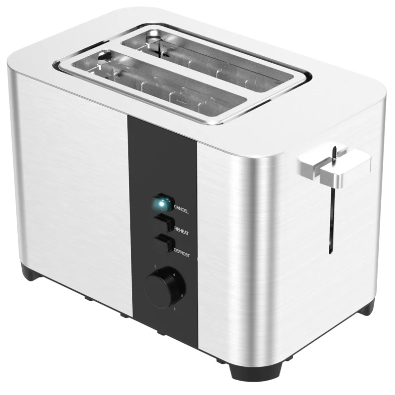 Manufacturer Customized Stainless Steel Toaster, Home 2 Slice Wide Slot Toaster OEM/ODM