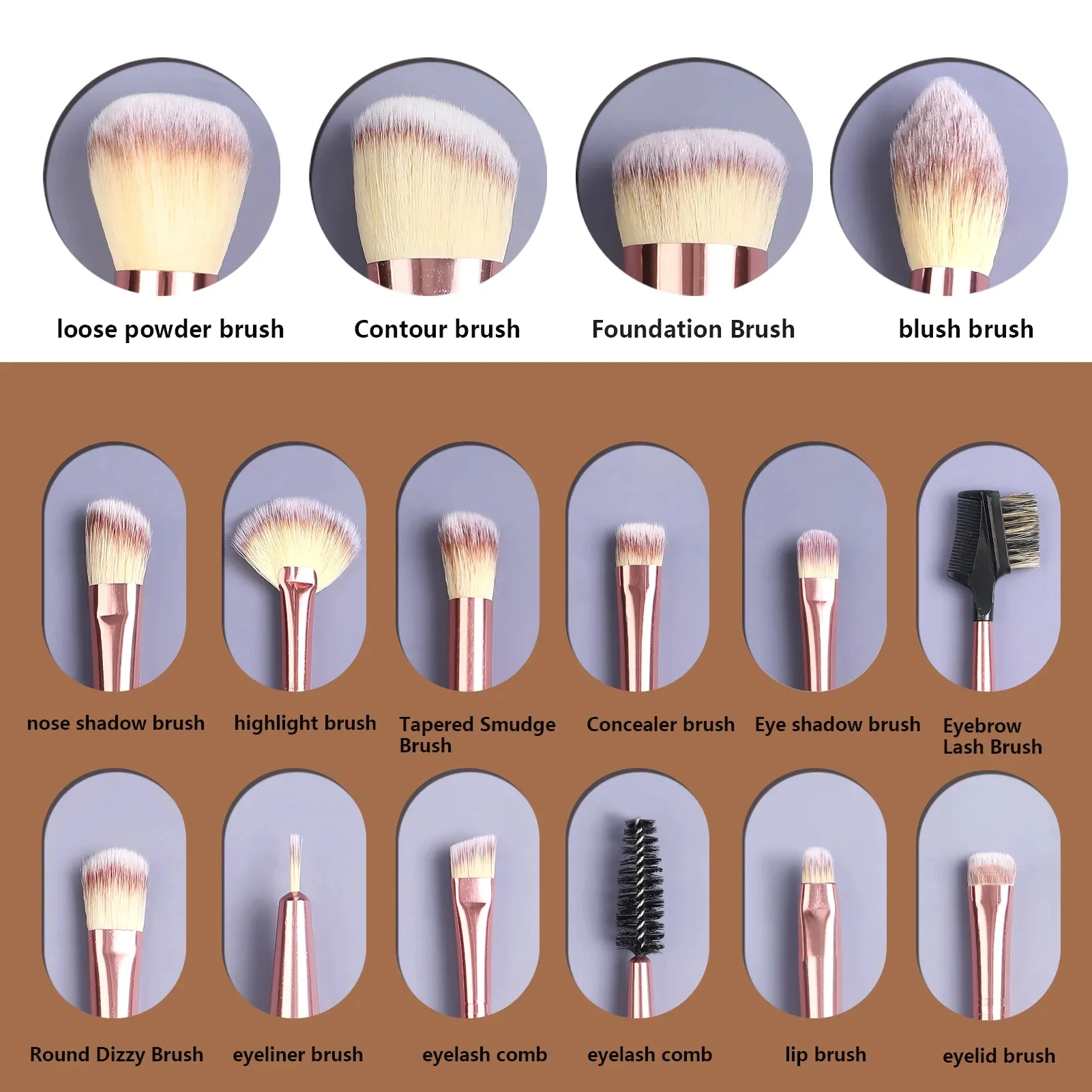 Foundation Eyebrow Eyeshadow Makeup Brush Fashion Beauty Make Up Cosmetic Tools 7/10/15pcs Makeup Brushes Set With Brushes Bag