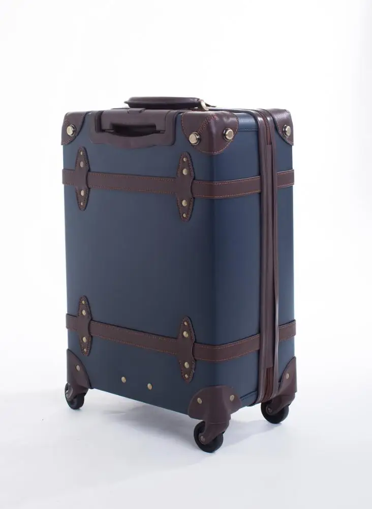 PU leather and PP material travel luggage sets vintage luggage suitcase