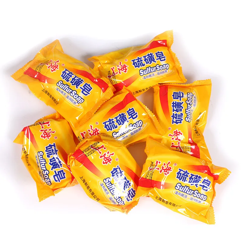 Shanghai Healthy Soaps Sulfur Soap Anti-Fungus Perfume Butter Acne Psoriasis Seborrhea Whitening Solid Bubble Bath Included