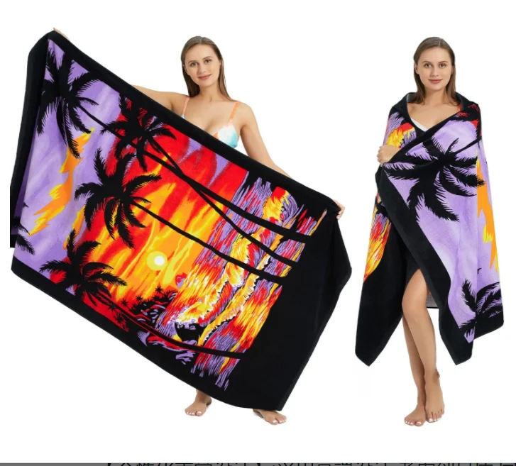 absorbent sand free cool cotton beach   towel beach gift for swimming surfing bathing swimming pool beach vacation gifts