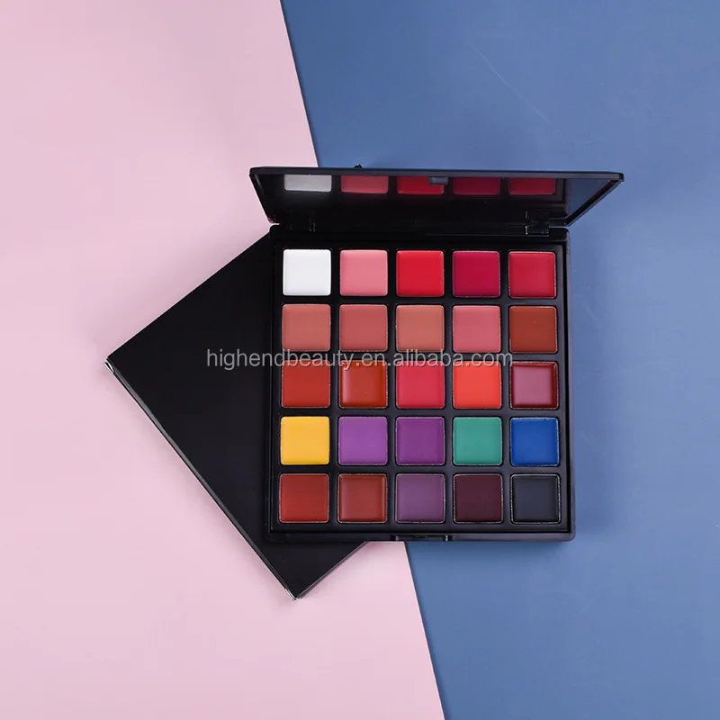 No Logo 25 colors cream palette Make your own lip gloss waterproof lipstick lip palette