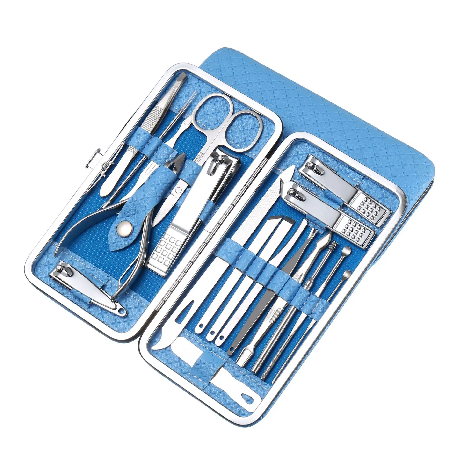 Aidyat  Wholesale Manicure set stock nail clippers eyebrow kit pedicure care tools stainless steel women grooming kit