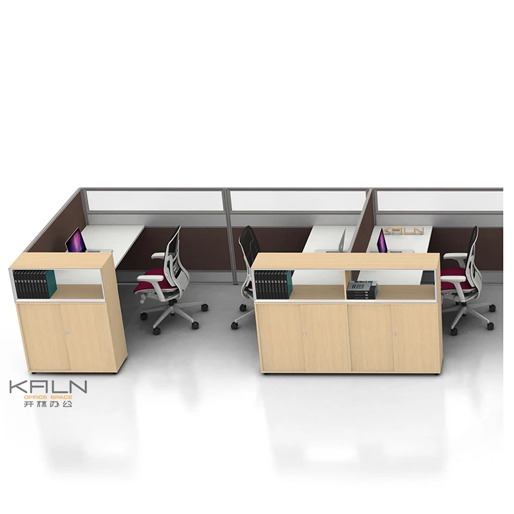 Factory wholesale ergonomic aluminum screen workstation desk office staff cubicle table