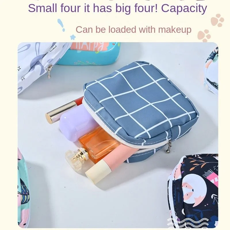 Sanitary napkin storage bag sanitary pads portable large capacity for month student portable sanitary napkin lipstick