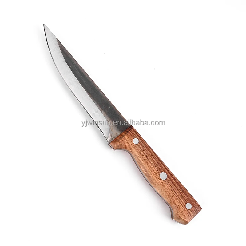 Good Quality Stainless Steel Kitchen Knives Blade Full Tang Boning Fillet Raw Meat Knife forging blade wooden handle