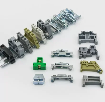 35mm din rail End stopper mounting clip assembly push in terminal block wire connector quick wiring Combined Spring Terminal Din