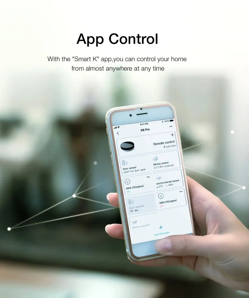 New smart home automation system zigbee gateway with smart sensor