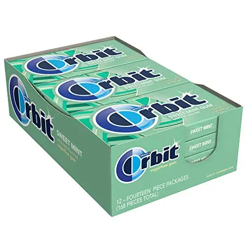 Бесплатная жевательная резинка ORBIT Sweet Mint Sugar 14 шт. (12 пакетов)