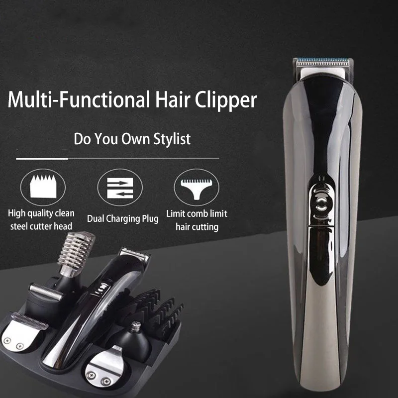 6 In 1 Hair Trimmer For Men Hair Clipper microtouches hair cut machine Electric Shaver For Men Barber Tools