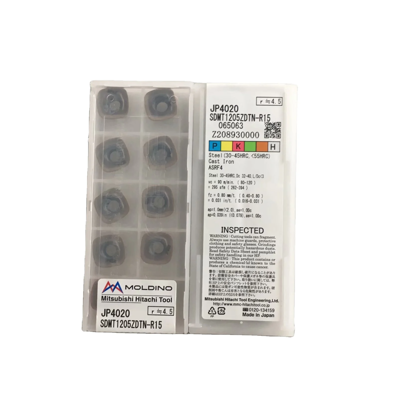 ASRF12 быстрой подачей фрезерная головка прессформы SDMT1205ZDTN-R15 JP4020 moldino-hitachi вставки пластин для черновой обработки фрезерный станок