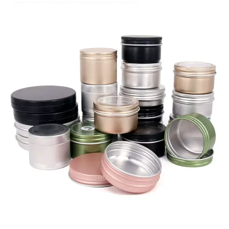Aluminum round tin can Aluminum metal Jar Tobacco container tin