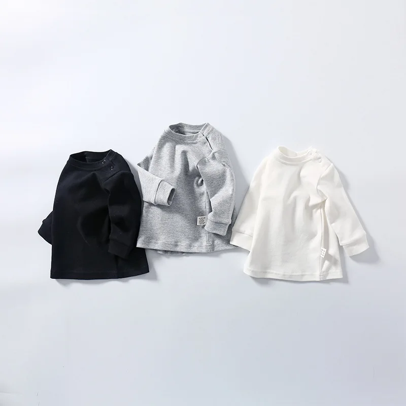 Summer Girls T-Shirt For Baby Custom Logo Fashion Boys Cotton Oversized Loose Fit Long Sleeved T Shirts