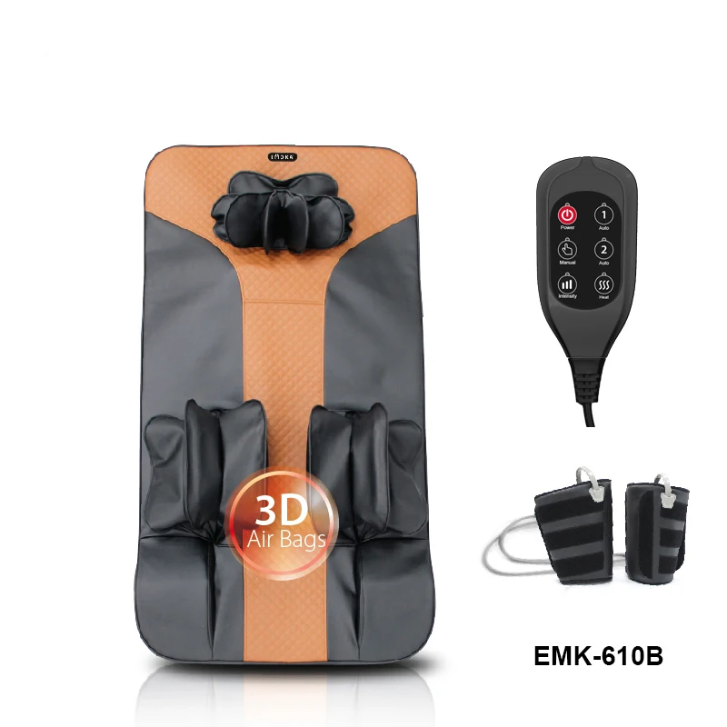 Хорошая цена, новинка, Электрический полноразмерный коврик для массажа шиацу, подушка безопасности