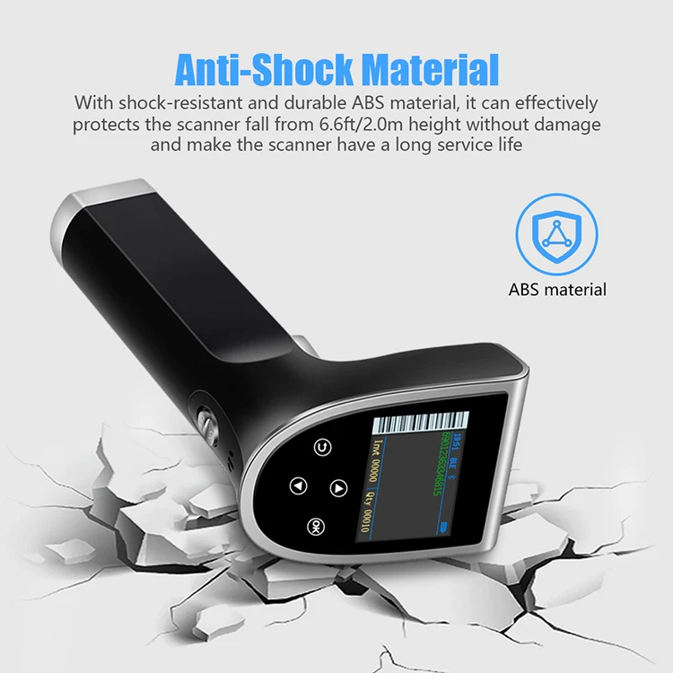 YHDAA Fast Scanning Coms Image Barcode Reader Free Hands 1D 2D Bluetooth Wireless Barcode Scanner Gun With Charging Base