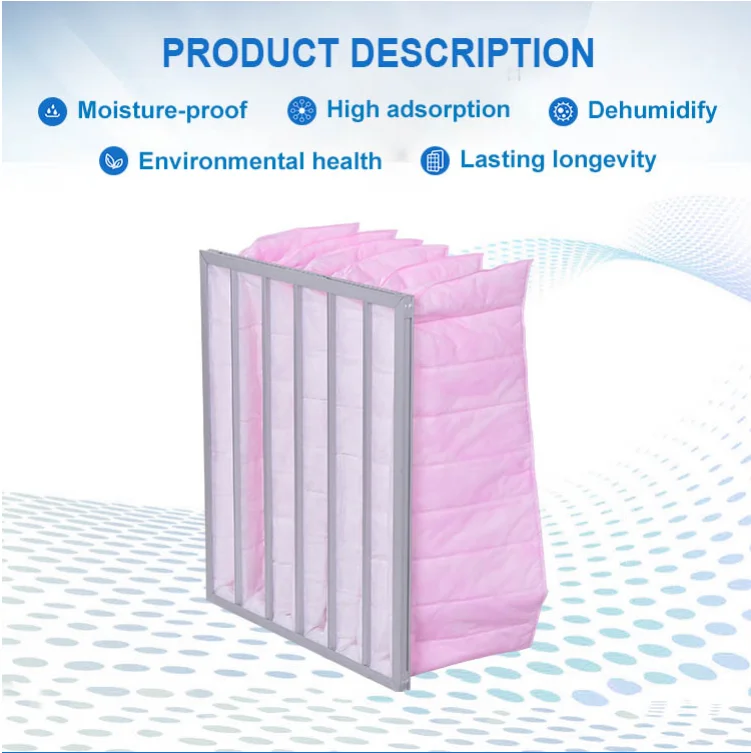 Fiberglass Dust Collector Bag Purifier F5 F6 F7 F8 F9 Vent synthetic fiber air conditioning pocket filter media roll for ahu