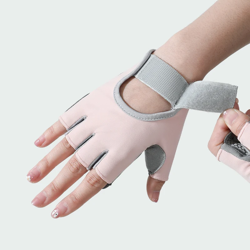 Custom Gel Padded Half Finger Sport Women Fitness Weight Lifting Gym Gloves