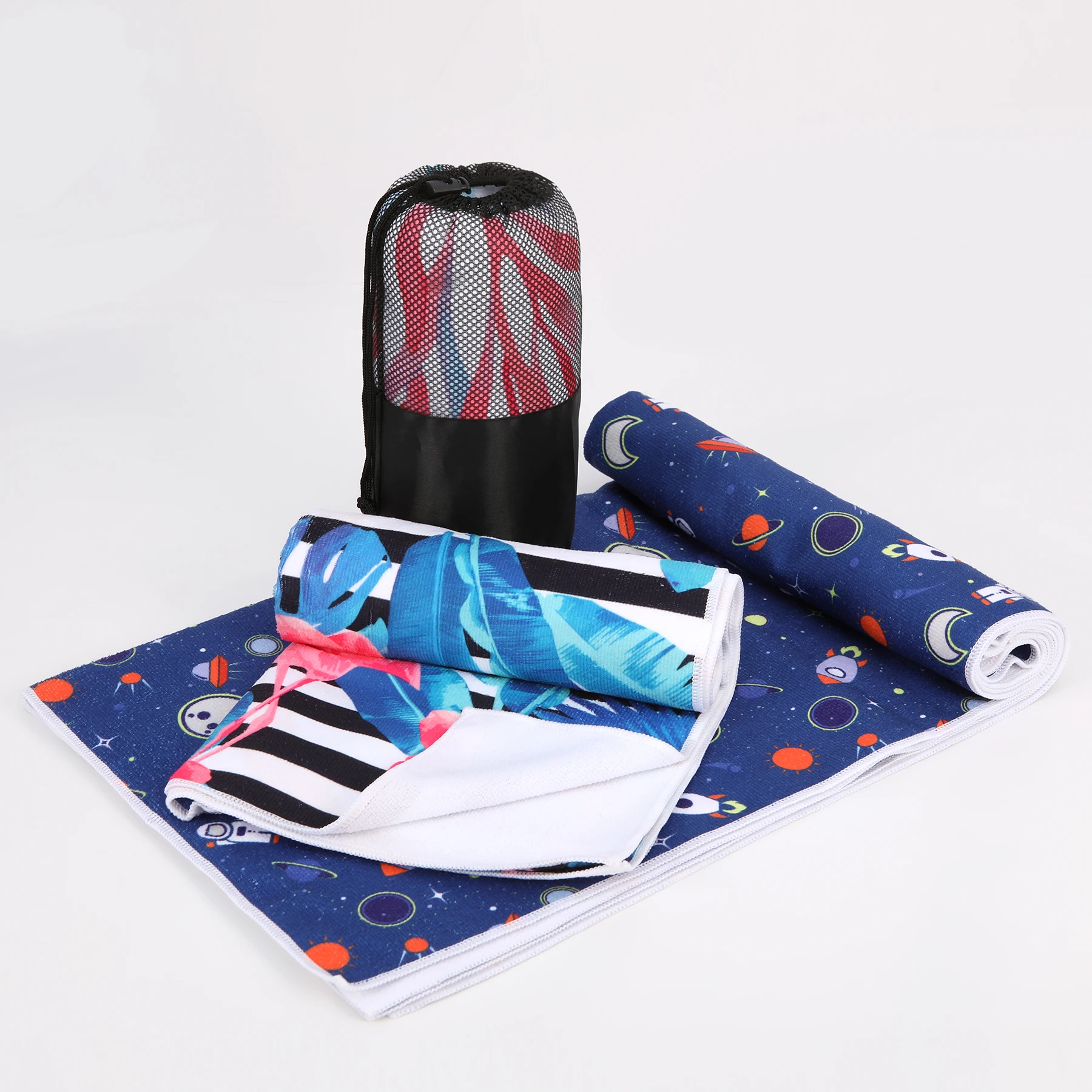 Manufacturer wholesale microfiber beach towel quick drying sand beach towel with logo custom printed high quality bath towels