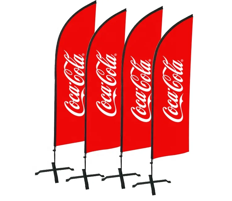 new product Custom logo outdoor Advertising Beach Flags Outdoor Aluminium Pole Tear Drop Flying Teardrop Feather Flags Banners