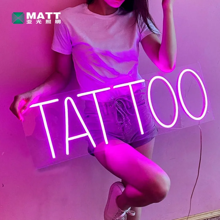 Matt Dropshipping No MOQ Customize TATTOO  Neon sign for Tattoo store studio Wall decor