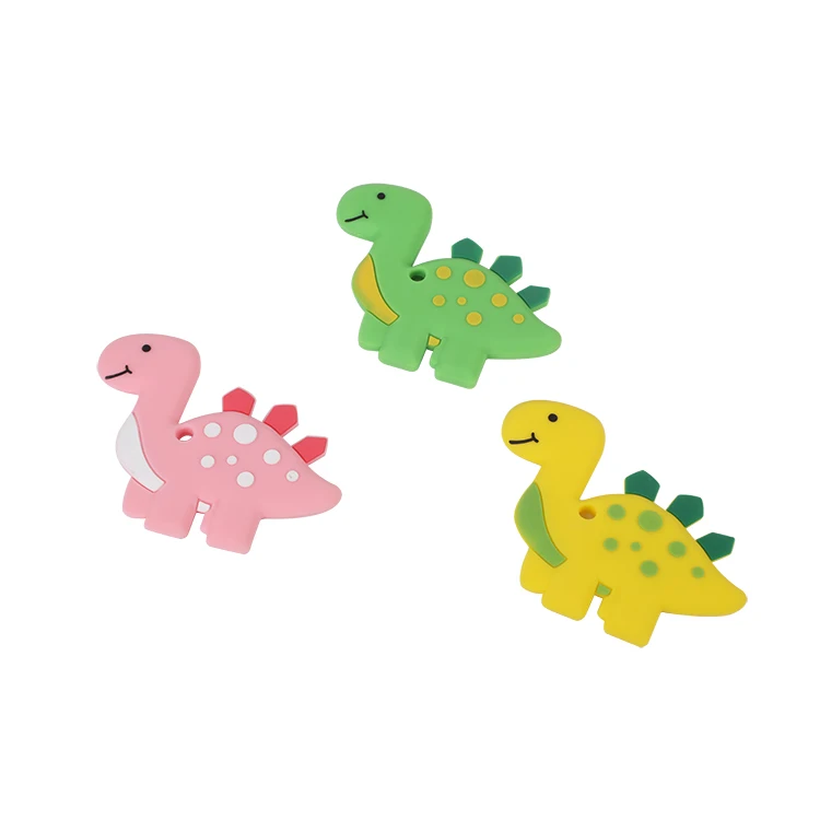 Милый свитер с рисунком динозавра не содержащего бисфенол-пустышки для младенцев грызунок Силиконовые Прорезыватели для зубов