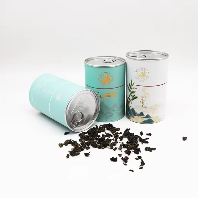 2024 customized round shape packaging tea boxes printed