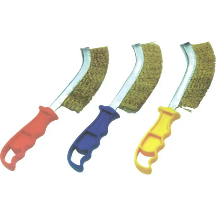 Медная щетка для царапин с пластиковой ручкой