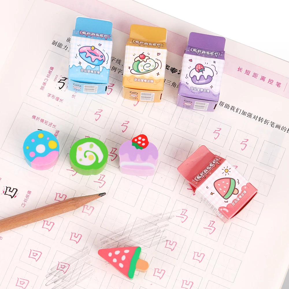 Various Colors of Mini Fashion Small Rubber Erasers Factory New Design Cute Erasers Direct Shipment