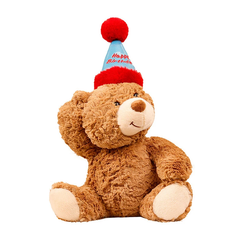 New different colors rose teddy bear plush toy Cute Kawaii girl bedside top hat birthday teddy bear doll