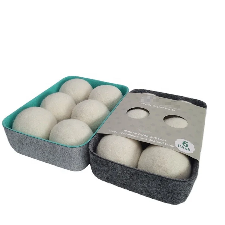 Оптовая продажа шерстяных сушильных шариков YUJIN 6 упаковок в фетровую коробку