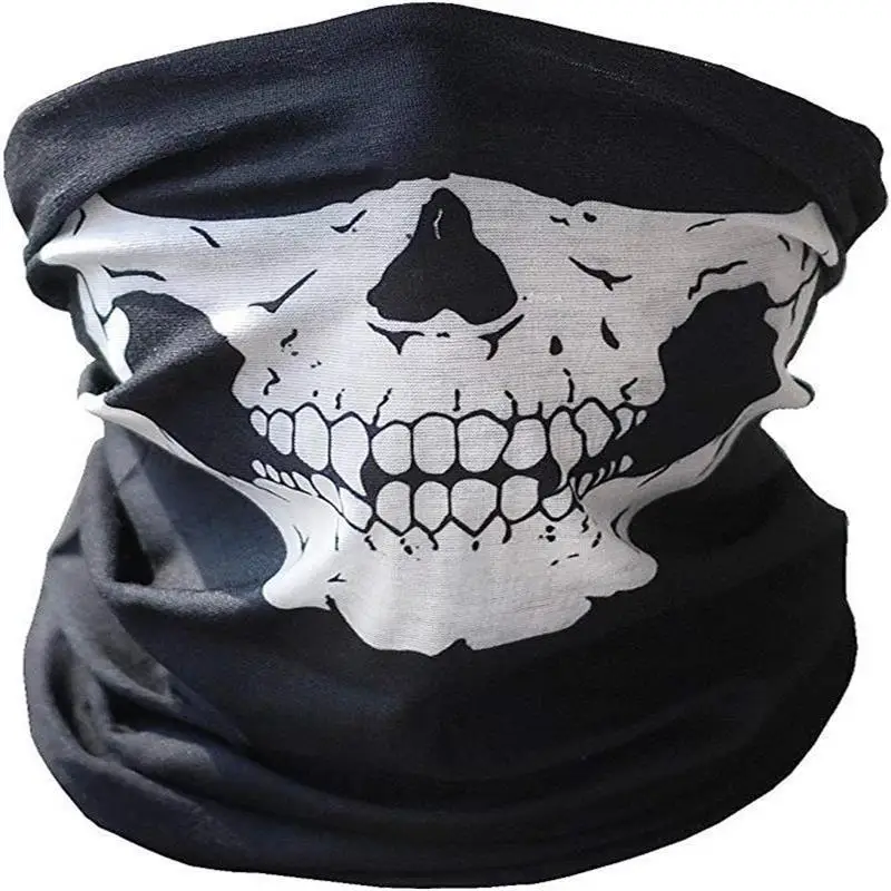Cheap Wholesale Multifunctional Seamless Tubular Bandanas Skull Design Headwear Neck Gaiter Face Tube Custom Bandana