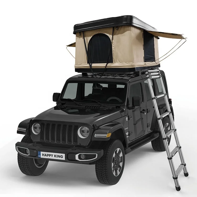 Manufacturer 2020 New Design Light Weight ABS+ASA Pop up hard shell roof top tent with waterproof anti-UV polyester canvas