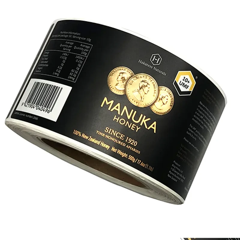 No Minimum MOQ Custom PVC Waterproof Vinyl Gold Foil Roll Printing Brand Wine Packaging Label Sticker label stickers