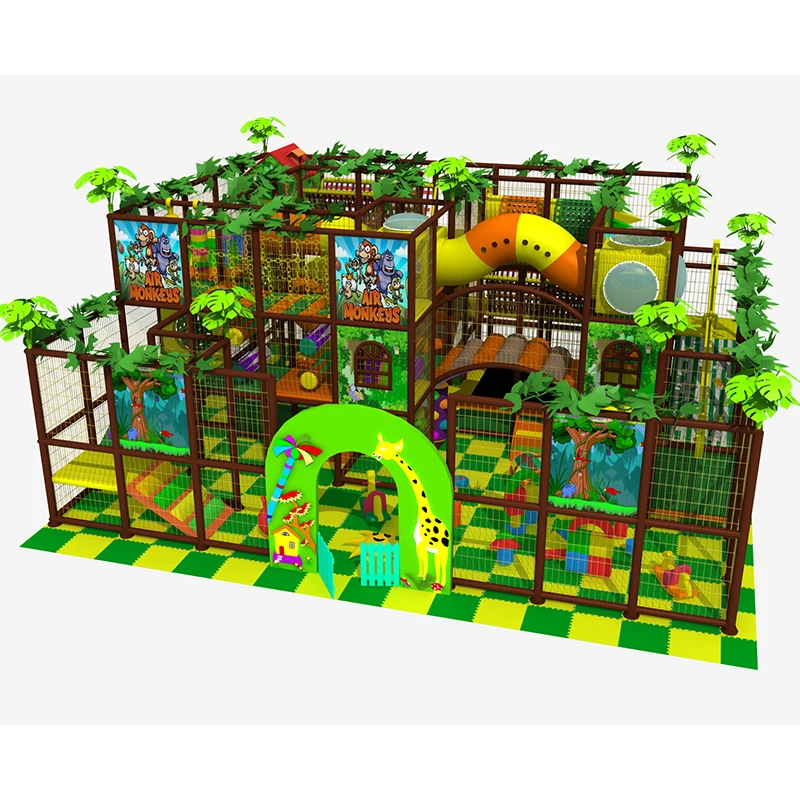 90 square meters of high quality jungle theme kids indoor playground equipment