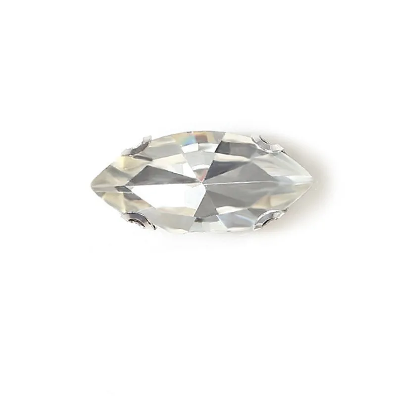 5*10mm handmade glass buckle  eye-shaped clothing accessories  beaded glass buckle Set bead crystal glass buckle
