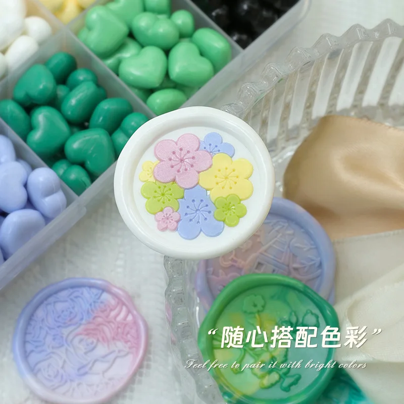 Love Heart Shaped Heating Sealing Wax Beads Fire Paint for Hand Account Envelope Factory Direct Sales Promotional Business Gifts