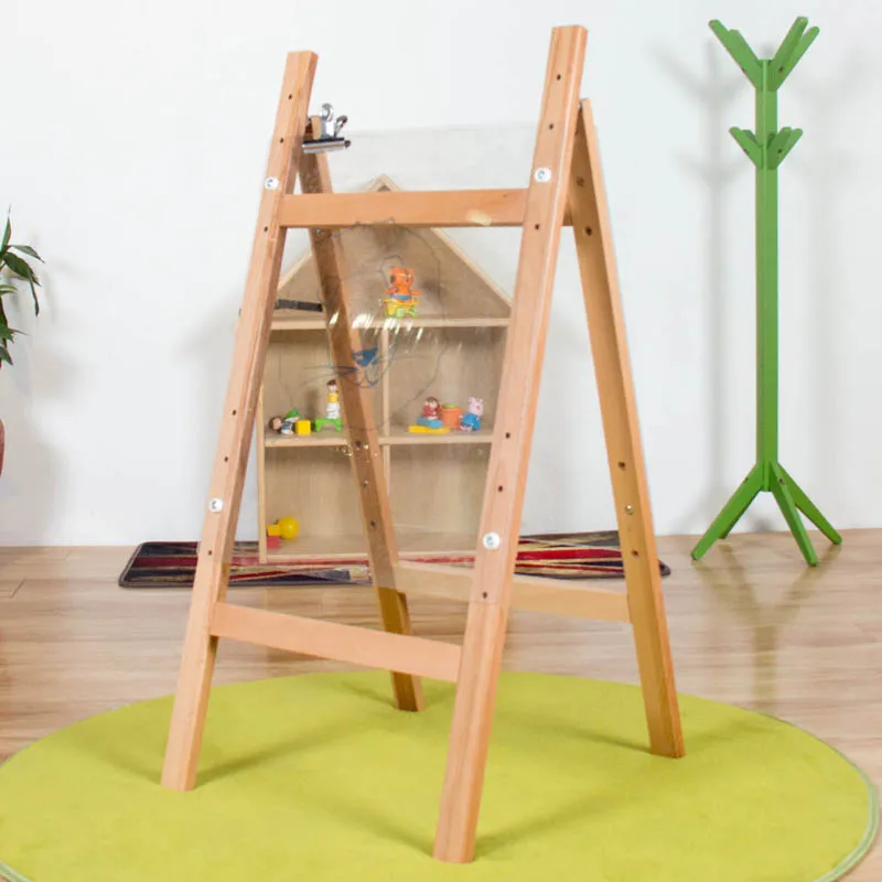 Nashow Kid Wooden Drawing Easel Kids Easel Baby Wooden Easel Board Solid Wood Children Play Toy New Design Toddler Furniture