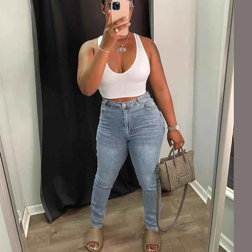 Take A Peek Boutique Clothing Sexy Back Hollow Cut Out High Waist Stretchy Skinny New Denim Jeans Women