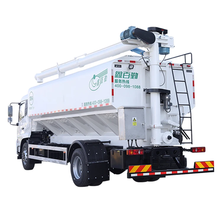 210 Horsepower Aluminum Alloy 6.2m 4x2 Animal Chicken Feed Transport Truck for